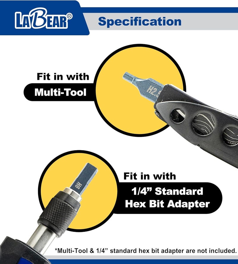 LABEAR - 3pcs Double-Ended Screwdriver Bit for Leatherman Multitool Accessories, #1-#2 Phillips Flat Screwdriver Bits (Not Included SKELETOOLS) - Image 5
